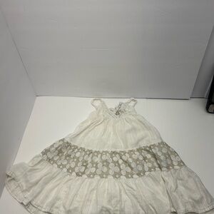 Old Navy White and Silver Sleeveless Top